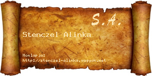 Stenczel Alinka névjegykártya